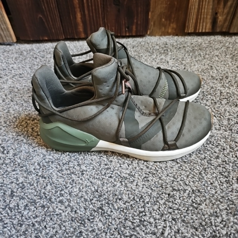 PUMA Fierce Rope Green Criss Cross Laced Women's Sneakers